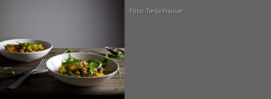 Rezeptbild für "Kichererbsen-Mango-Pfanne"