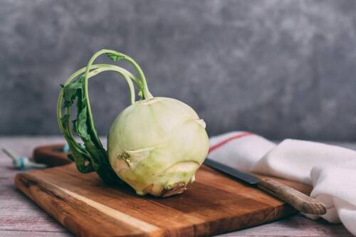 Sind die Blätter schon etwas welk, so ist der Kohlrabi wohl nicht mehr der Frischeste. Dies ist auf fehlende Feuchtigkeit und eine lange Lagerung zurückzuführen.
