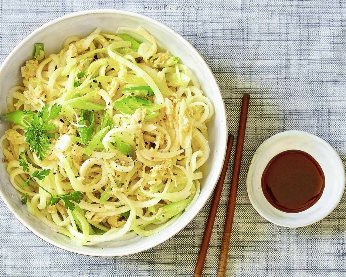 Kohlrabi-Eiernudeln