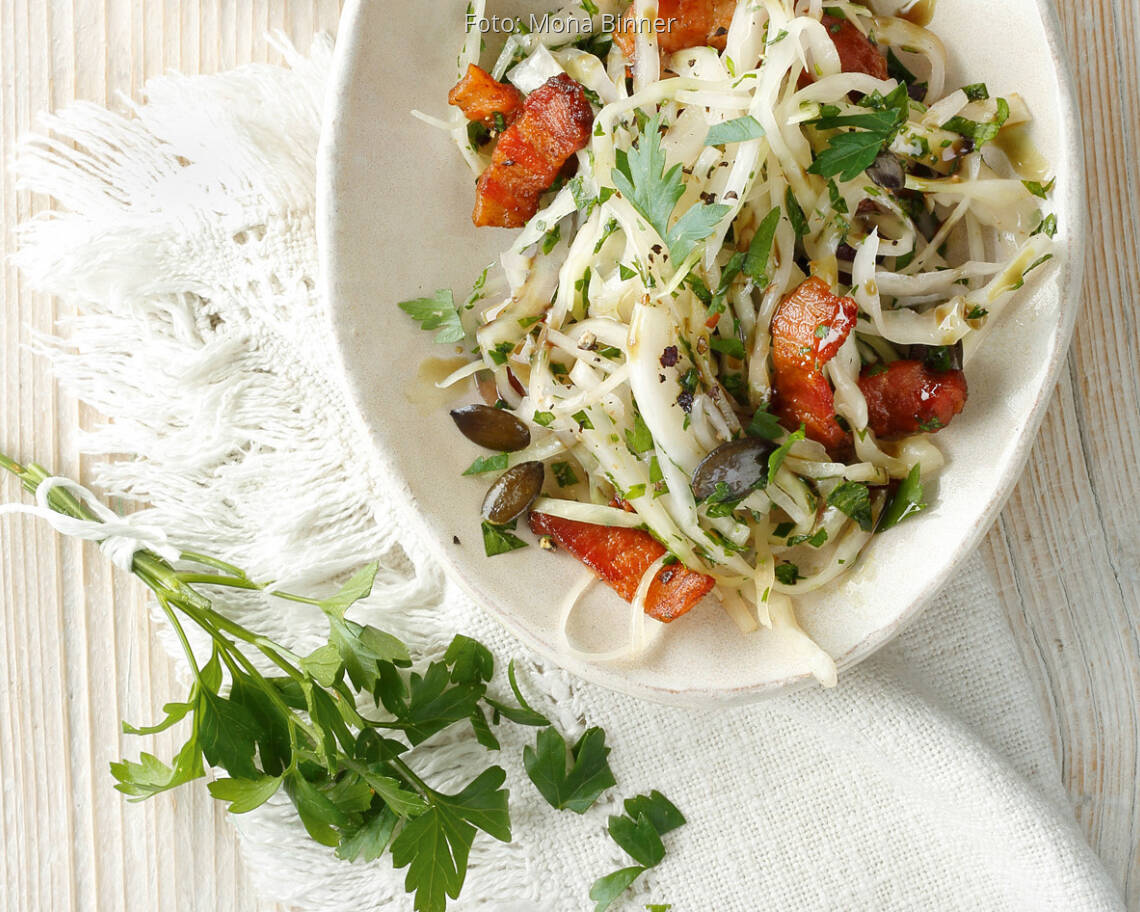 Krautsalat mit Speck