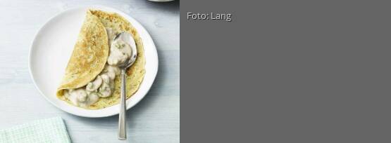 Rezeptbild für "Kräuterpfannkuchen mit Pilzen"