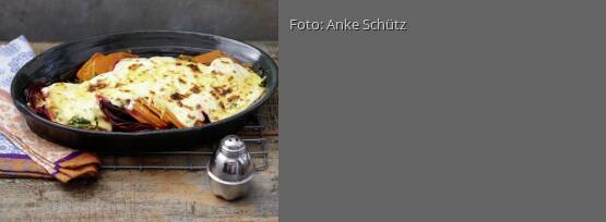 Rezeptbild für "Kürbis-Rote-Bete-Gratin"