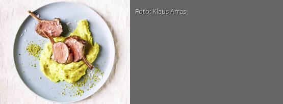 Rezeptbild für "Lammkarree mit Pistazienpüree"