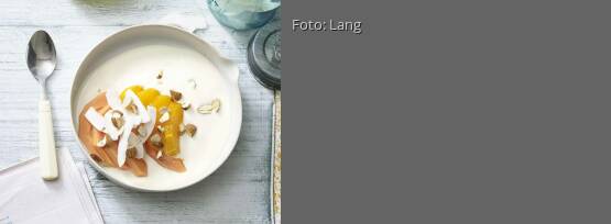 Rezeptbild für "Limettenjoghurt mit Exoten"