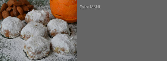 Rezeptbild für "Mandelbiskuit „Kourabiedes“"