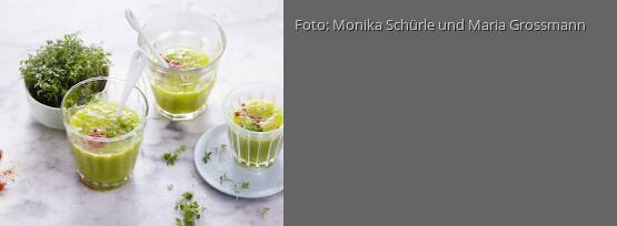 Rezeptbild für "Mango-Gurken-Smoothie mit scharfer Kresse"