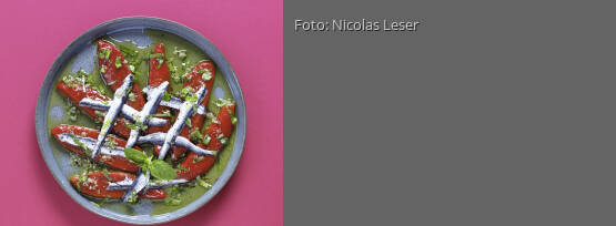 Rezeptbild für "Marinierte Paprika mit Sardellen"