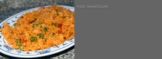 Rezeptbild für "Mattar Gobi Bhat – Reis mit Erbsen und Kohl – vegan"