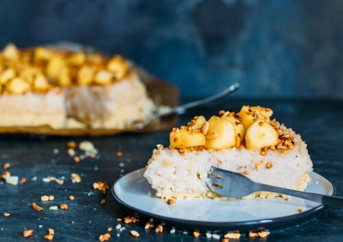 Mit knackigen Äpfeln: Unsere Milchreistorte.