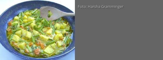 Rezeptbild für "Mildes Karotten-Bohnen-Curry – vegan"