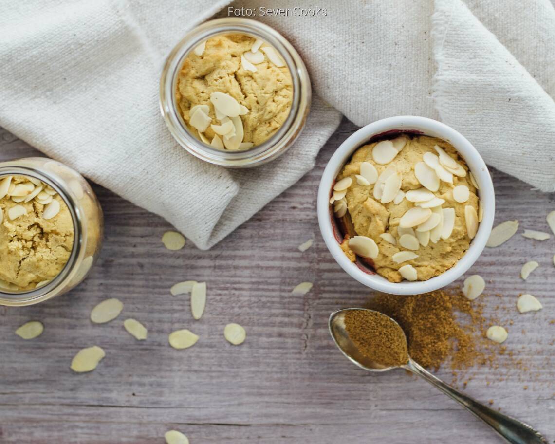 Miniauflauf mit Mandelblättchen