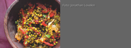 Rezeptbild für "Mungobohnen mit karamellisierten Zwiebeln und Schwarzkümmel"