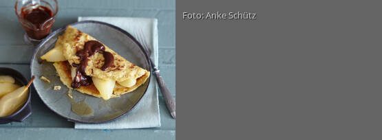 Rezeptbild für "Nusspfannkuchen mit Birnen"