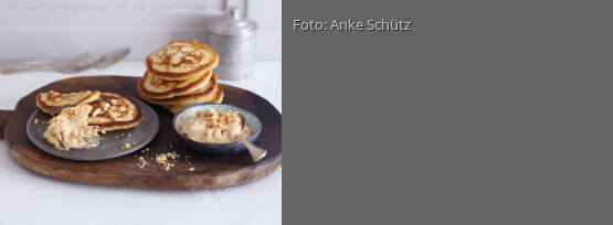 Rezeptbild für "Pancakes mit Erdnuss-Zimtcreme"