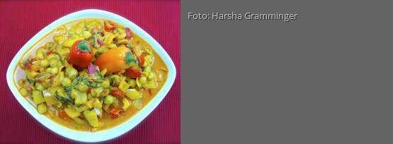 Rezeptbild für "Paprika-Kichererbsen-Curry – vegan"