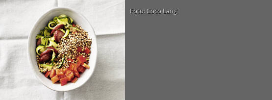 Rezeptbild für "Paprikasalat mit geröstetem Buchweizen"