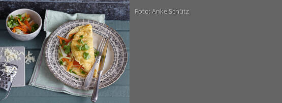 Rezeptbild für "Parmesanpfannkuchen mit Gemüse"