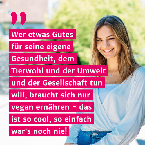 SevenCooks-Mitarbeiterin Patrizia mit ihrem Zitat zum Veganuary