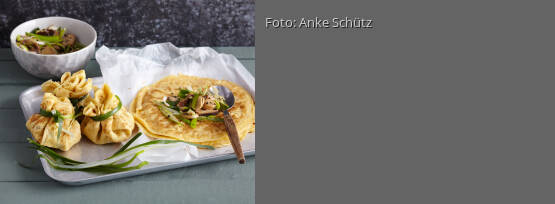 Rezeptbild für "Pfannkuchentäschchen mit Pilzen"