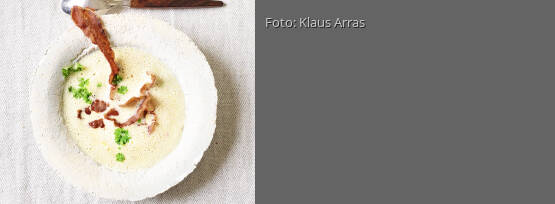 Rezeptbild für "Pilzcremesuppe mit Knusper-Speck"