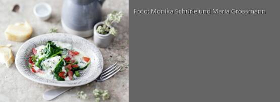 Rezeptbild für "Spinatpfännchen mit Gorgonzola"