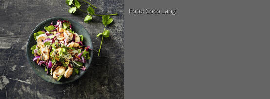 Rezeptbild für "Radicchio-Salat mit Garnelen"