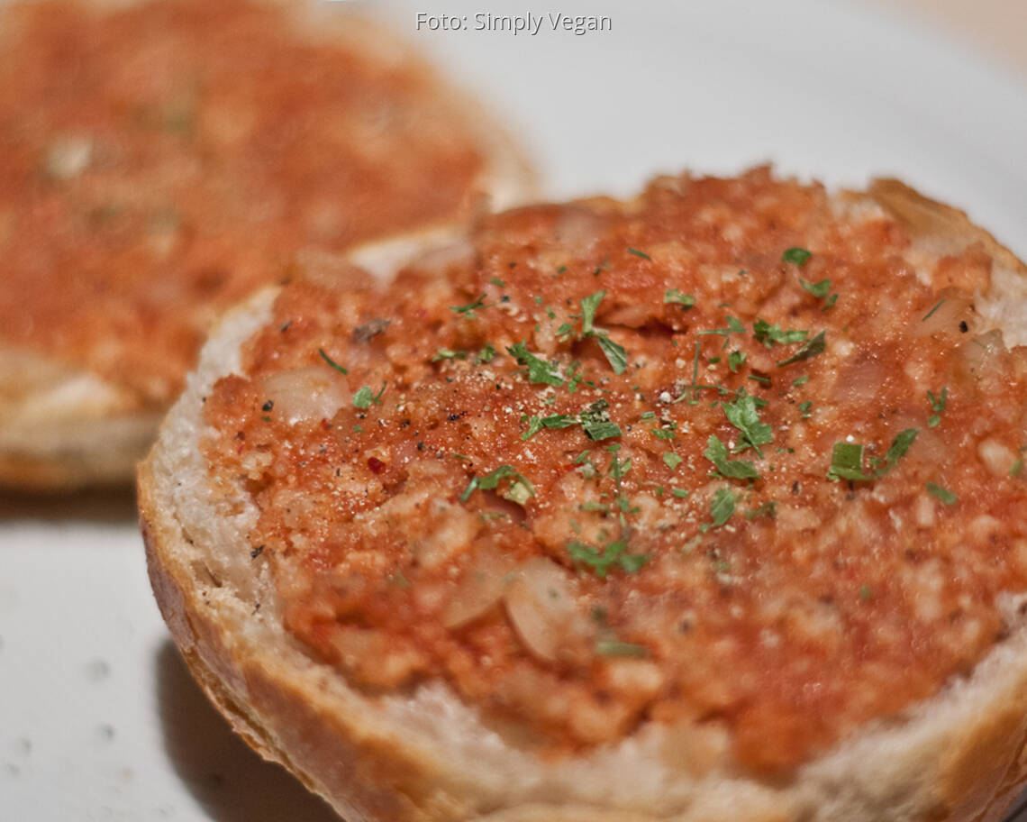 Mettbrötchen vegan