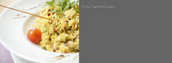 Rezeptbild für "Risotto al Funghi mit Salat – vegan"