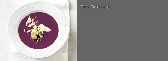 Rezeptbild für "Rote-Bete-Suppe mit Räucherforelle"