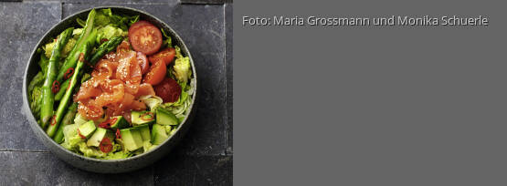 Rezeptbild für "Salat-Bowl mit Lachs und Spargel"