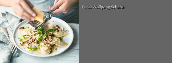 Rezeptbild für "Schlutzkrapfen mit Pak Choi"