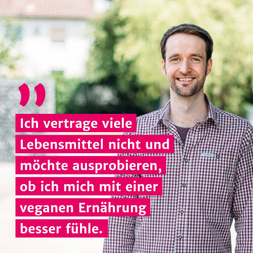 SevenCooks-Mitarbeiter Simon mit ihrem Zitat zum Veganuary