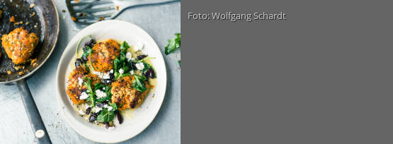 Rezeptbild für "Süßkartoffelplätzchen mit Rucolabutter"