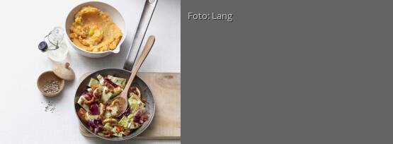 Rezeptbild für "Süßkartoffelpüree mit Pilzen"