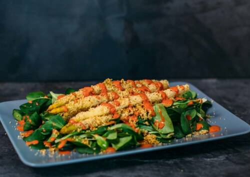 Leckerer Spargel a la bordelaise - mit Erdbeersoße!