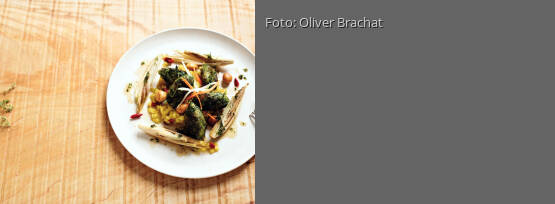 Rezeptbild für "Spinat Gnocchi mit Orientlinsen"