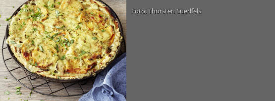 Rezeptbild für "Süßkartoffel-Pilz-Quiche"