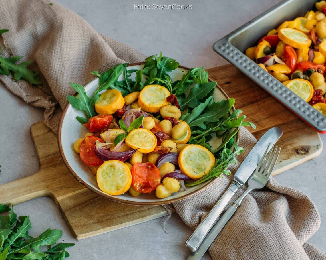 Vegane Rezept: Schnelle Gnocchi vom Blech 1
