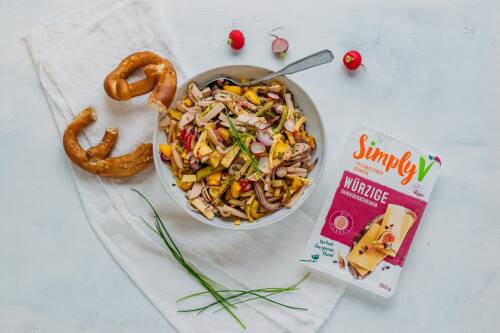 Veganer Wurstsalat mit Genießerscheiben von Simply V