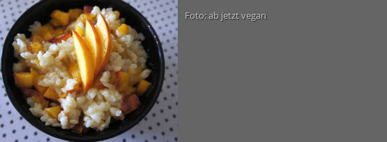 Rezeptbild für "Milchreis mit karamellisierten Nektarinen"