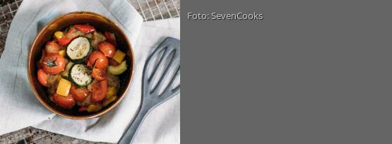 Rezeptbild für "Amaranth vom Blech mit Ofengemüse"