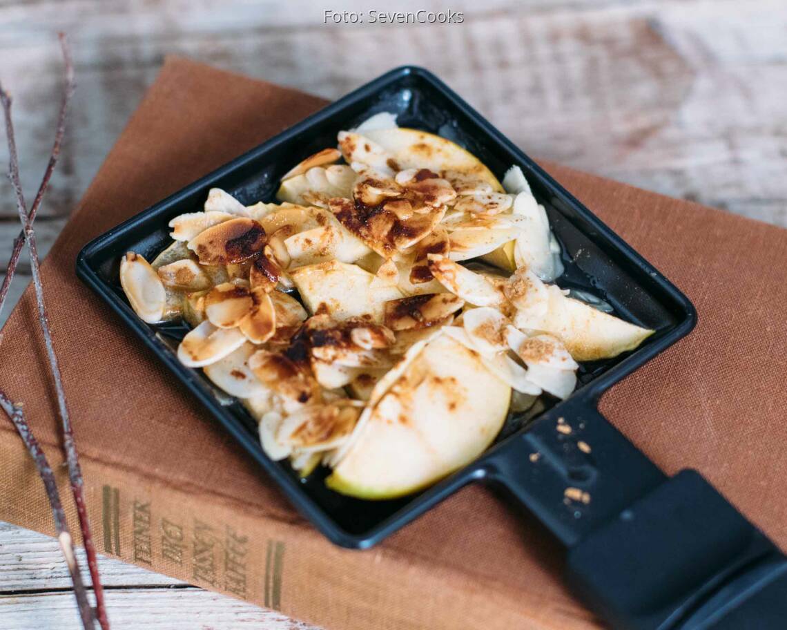 Veganes Rezept: Apfel-Mandel-Zimt-Pfännchen