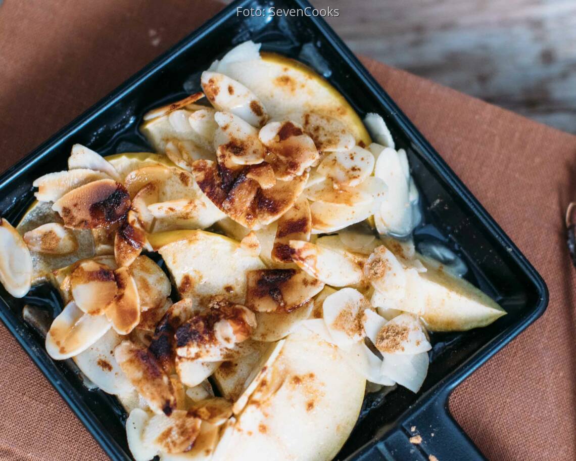 Veganes Rezept: Apfel-Mandel-Zimt-Pfännchen