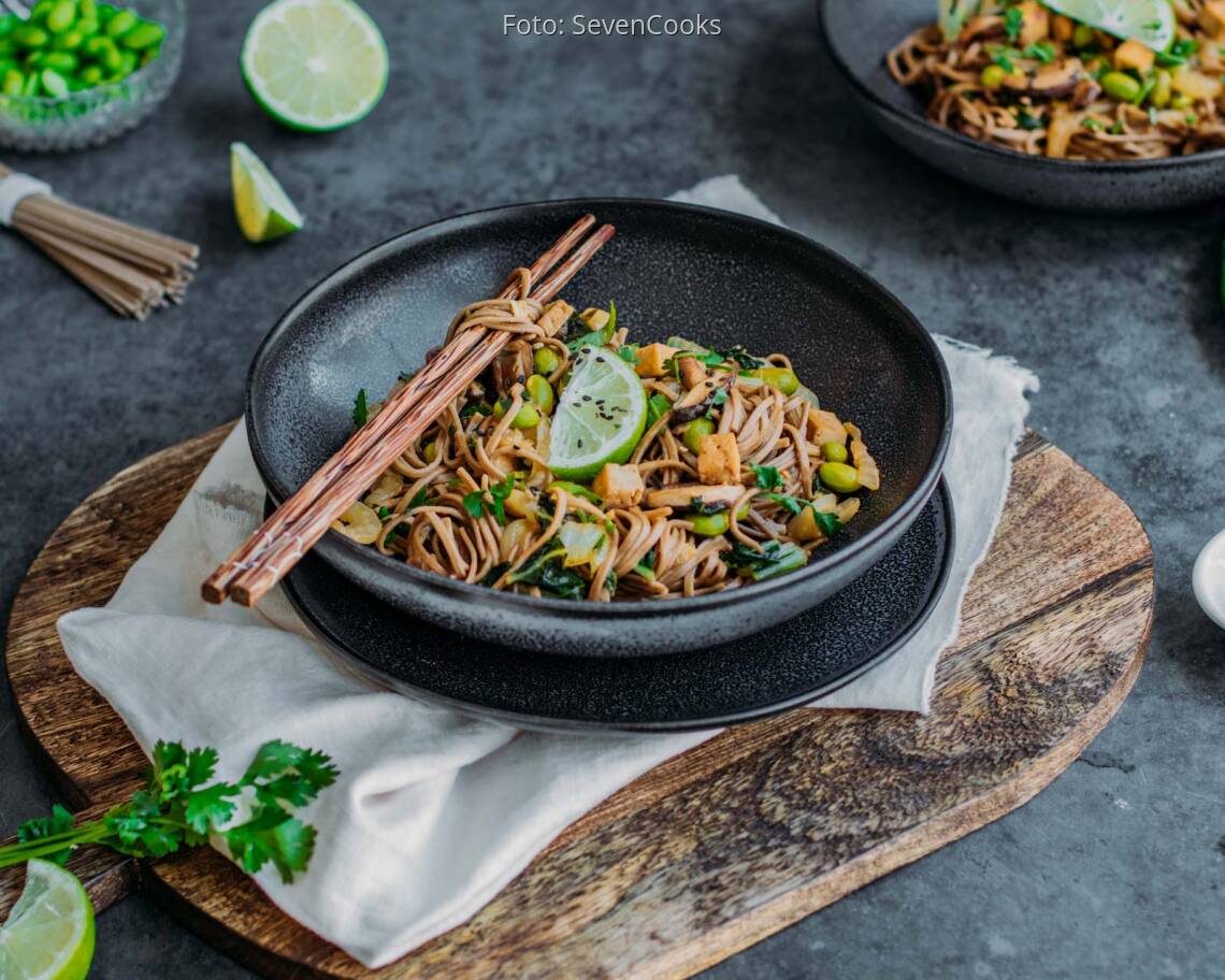 Veganes Rezept: Asiatische Soba-Nudelpfanne 2