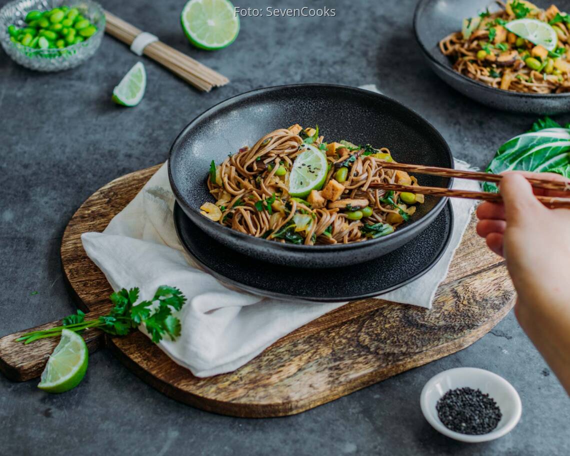 Veganes Rezept: Asiatische Soba-Nudelpfanne 3