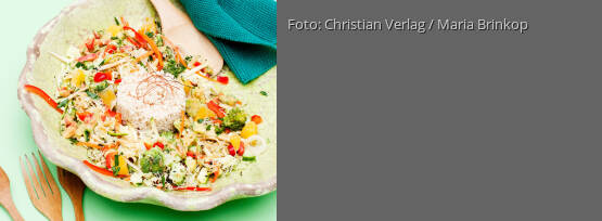 Rezeptbild für "Asiatisches Gemüse mit Blumenkohlreis-Timbale"