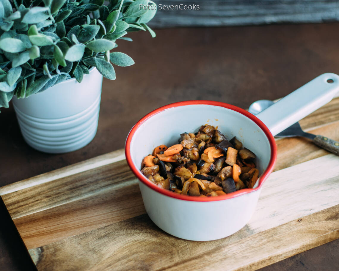 Veganes Rezept: Auberginen-Caponata