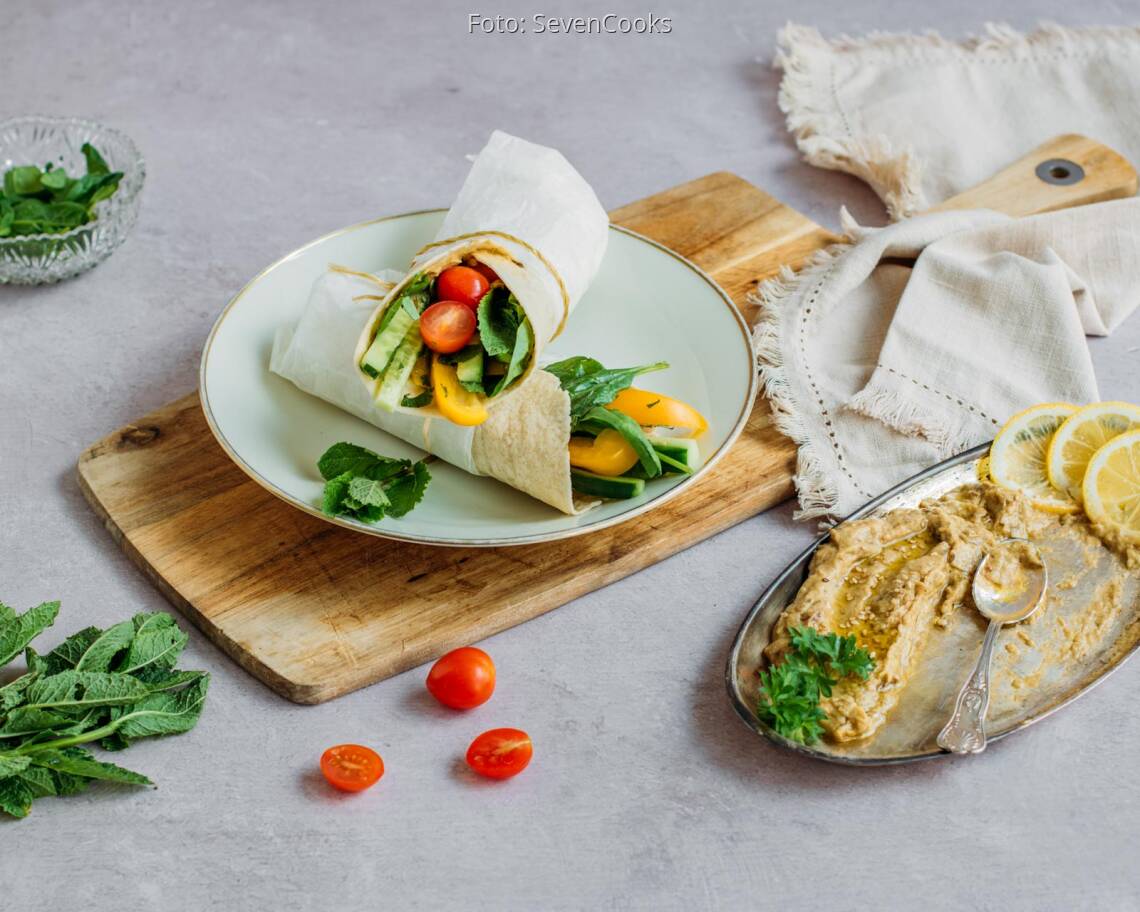Veganes Rezept: Baba Ganoush Wrap 1