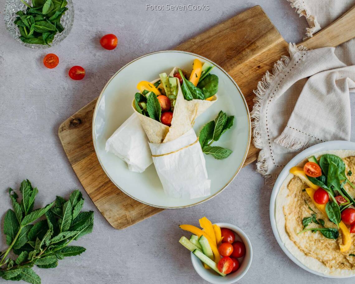 Veganes Rezept: Baba Ganoush Wrap 2