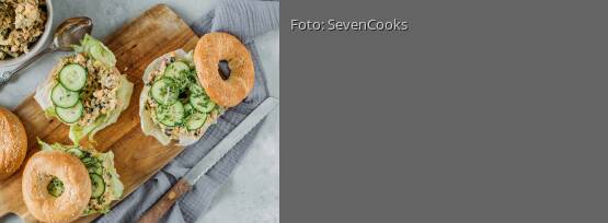 Rezeptbild für "Bagel mit veganem Eiersalat"